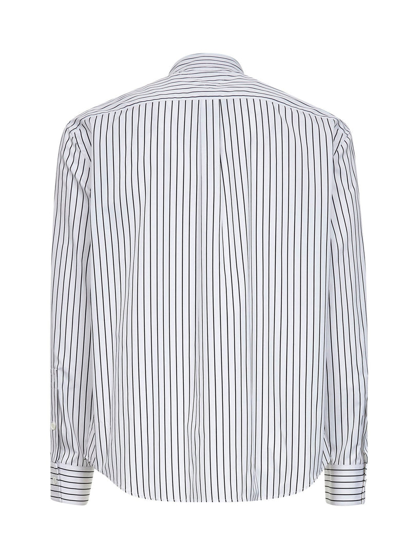 Striped poplin shirt