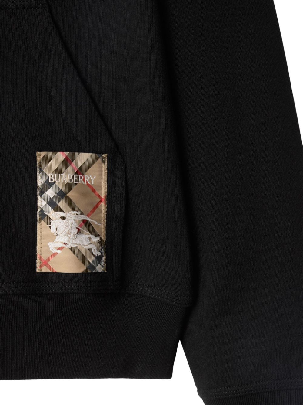 Full zip sweatshirt with Check label