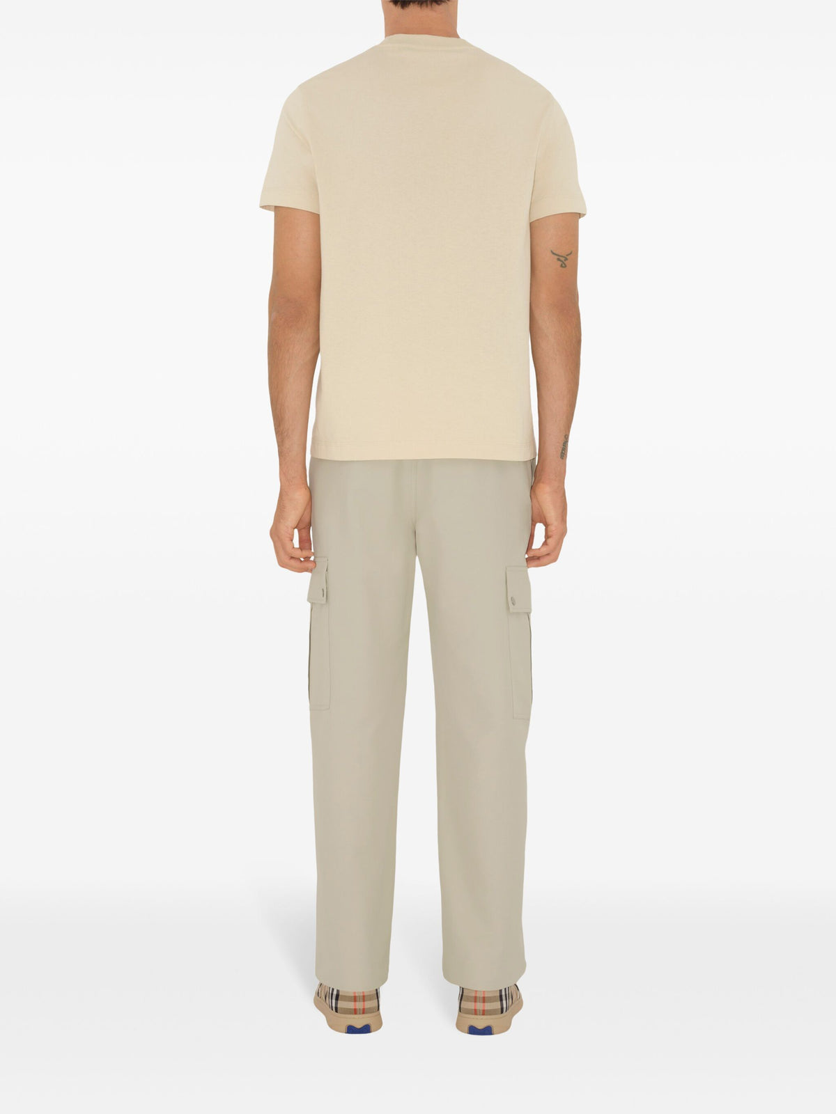 Cotton T-shirt with Check application