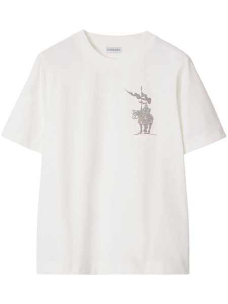 Cotton T-shirt with EKD Burberry Bianco | Grifo210