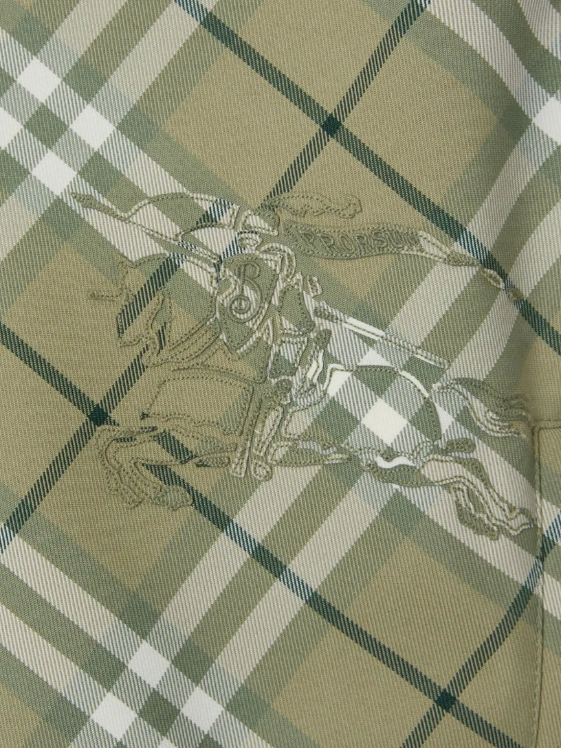 Short reversible checked jacket
