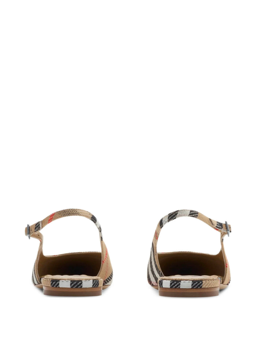 Check Birdie Slingback Flats