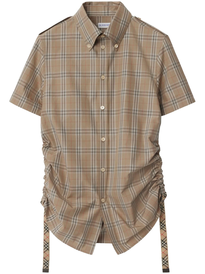 burberry dress shirts Check Cotton Shirt Burberry Beige