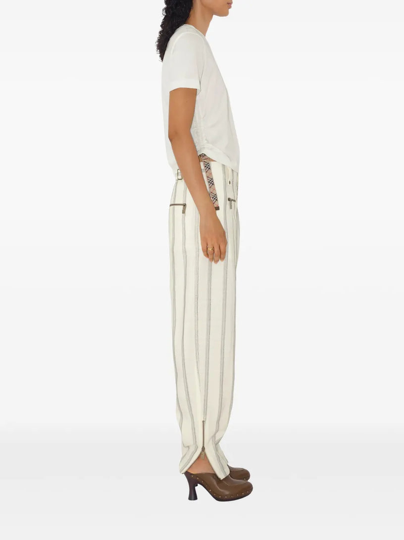 Cotton T-shirt with Check finishes