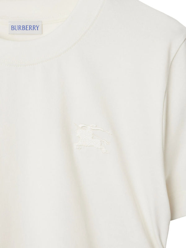 Cotton T-shirt with Check finishes