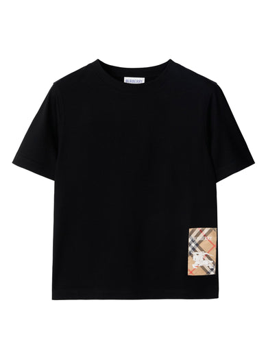 Check Label Cotton T-shirt