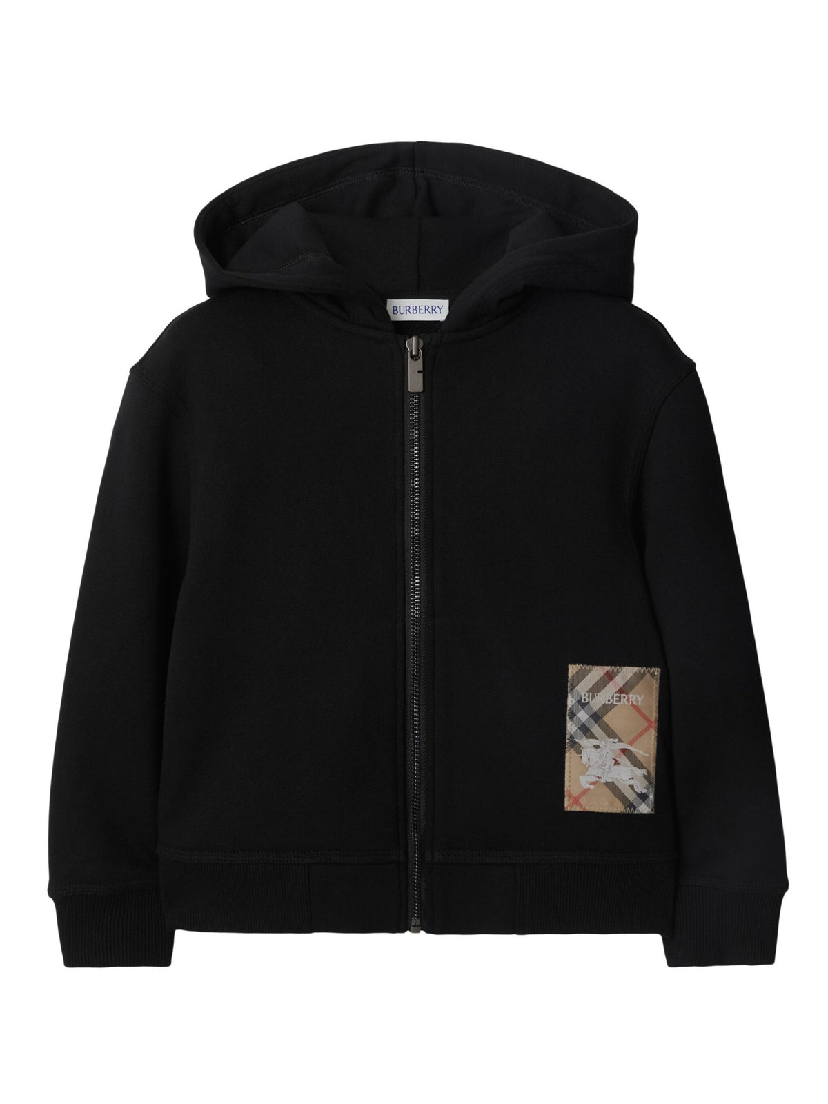 Hoodie with check label