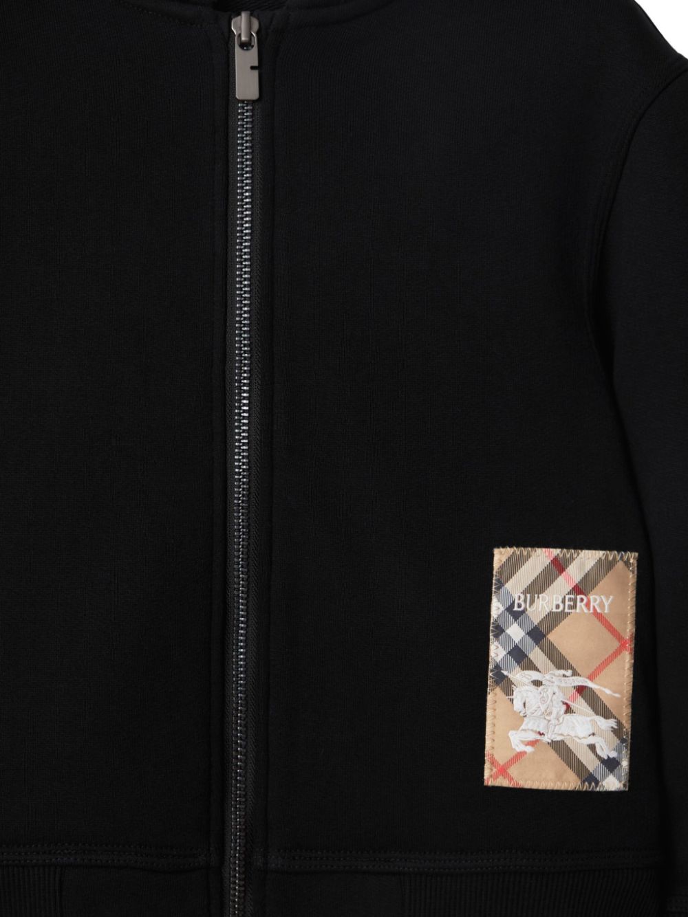 Hoodie with check label