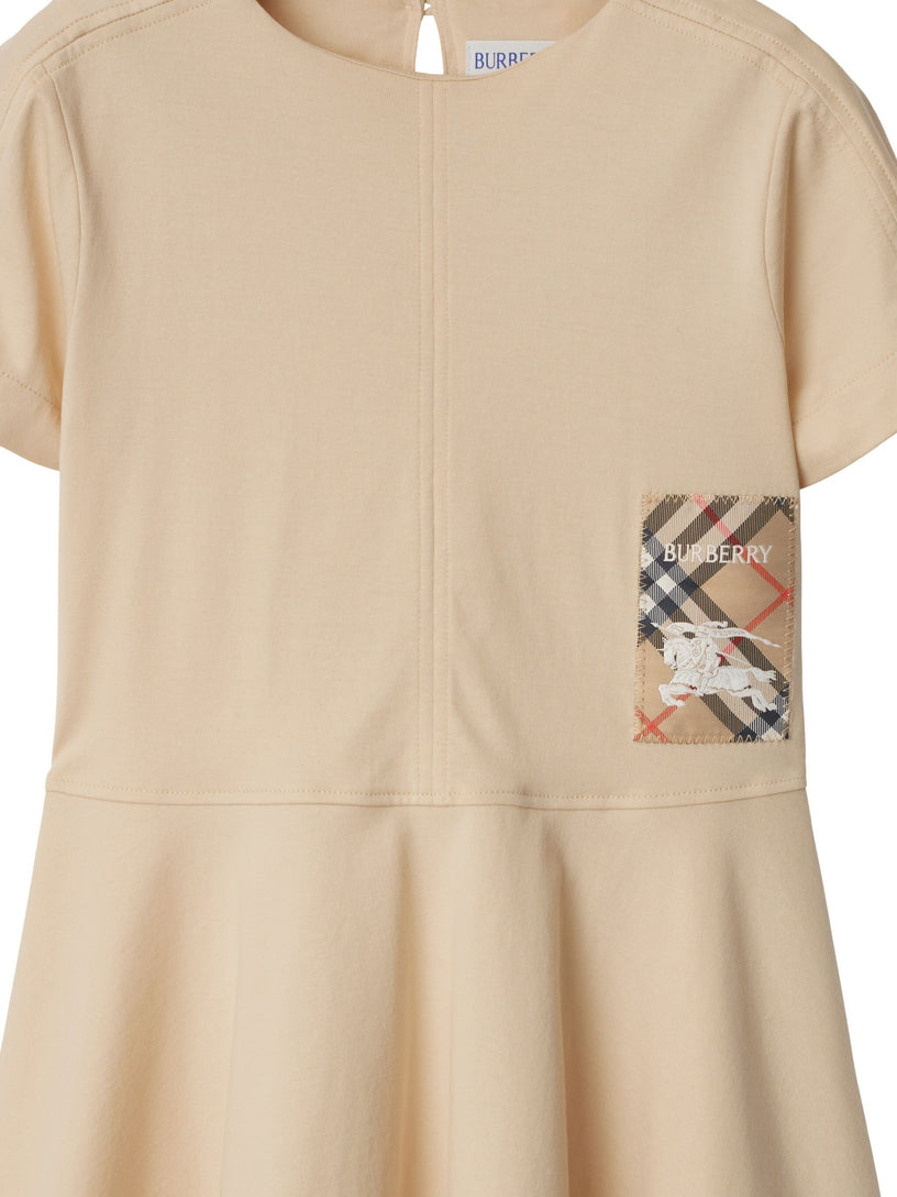 Cotton dress with Check label