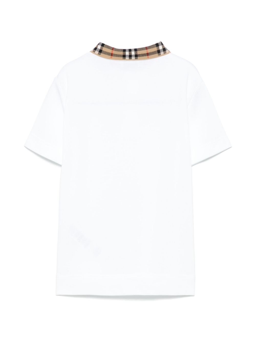 Check Collar Cotton Polo Shirt