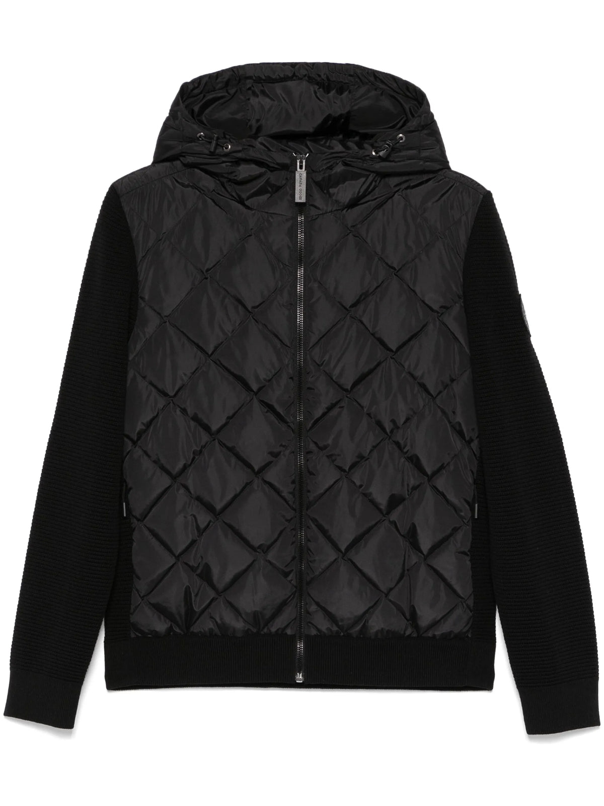HyBridge® Black Label Quilted Knit Hooded Jacket