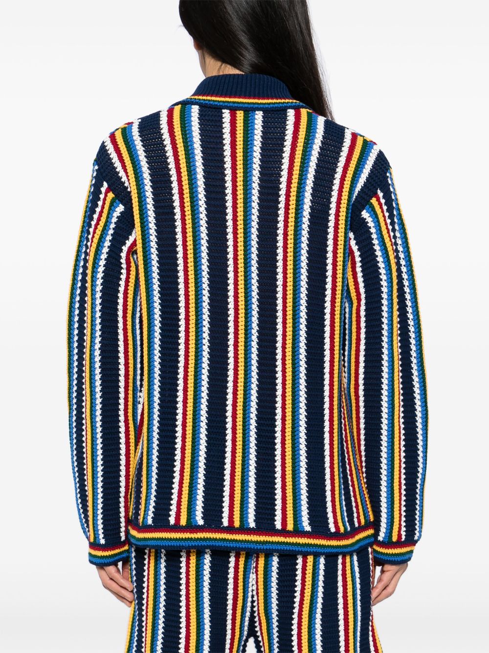 Crochet striped shirt