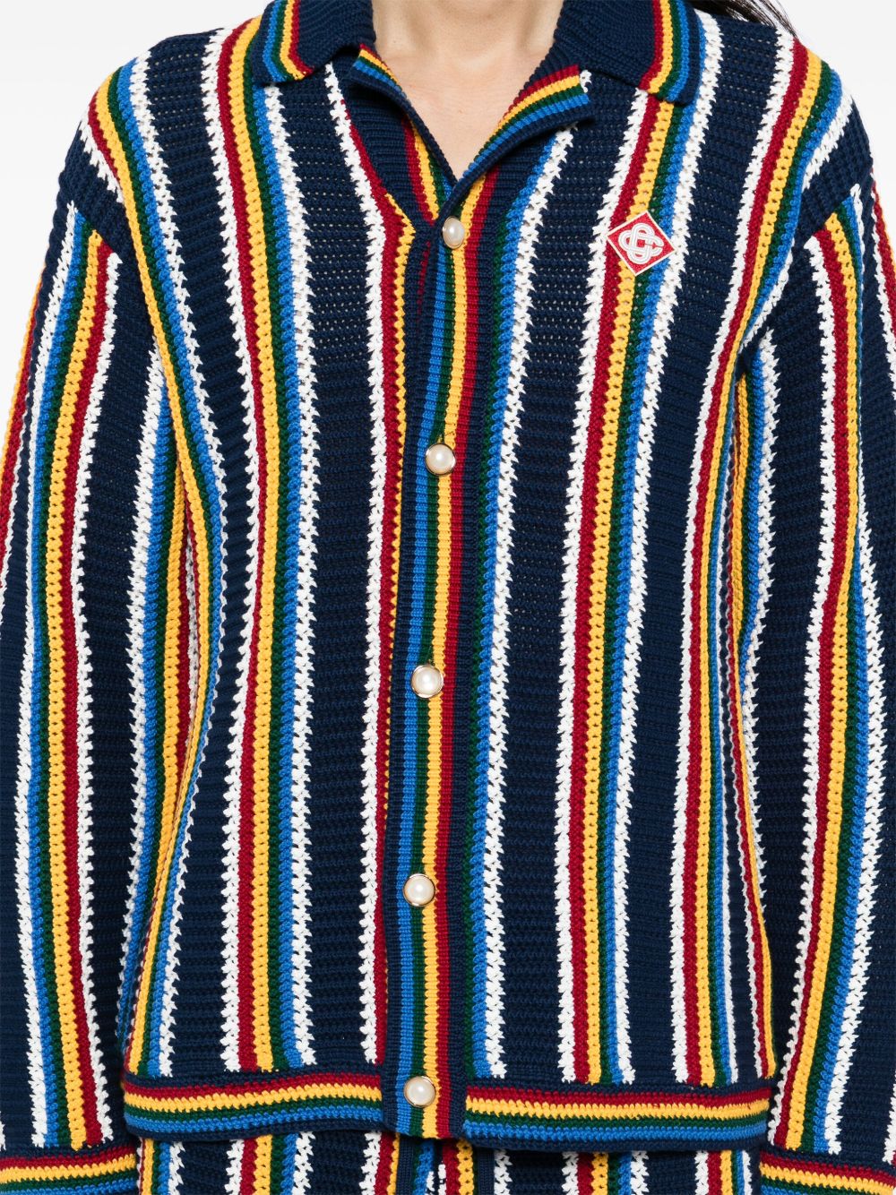 Crochet striped shirt