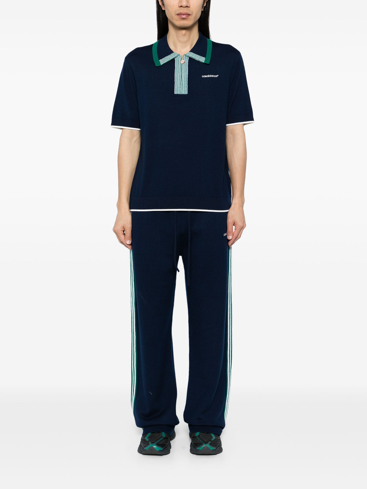 Knitted tennis polo shirt