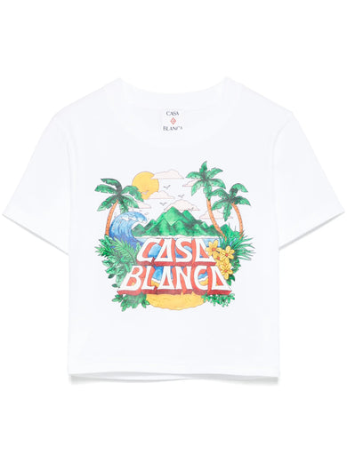 Casa Beach Wave Cropped T-Shirt