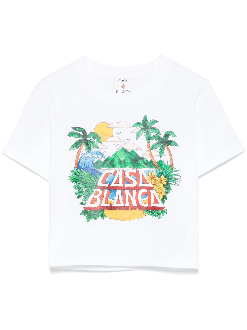 Casa Beach Wave Cropped T-Shirt