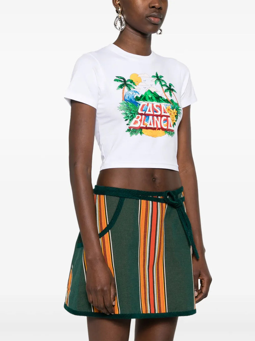 Casa Beach Wave Cropped T-Shirt