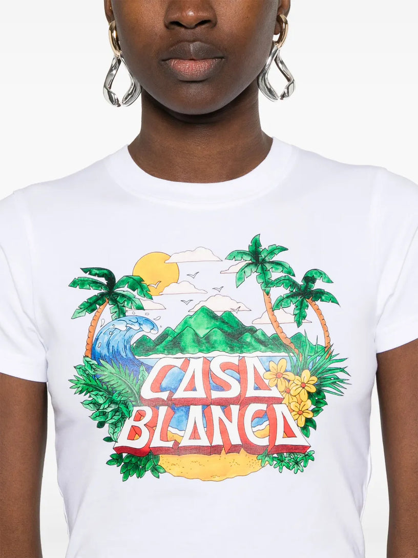 Casa Beach Wave Cropped T-Shirt
