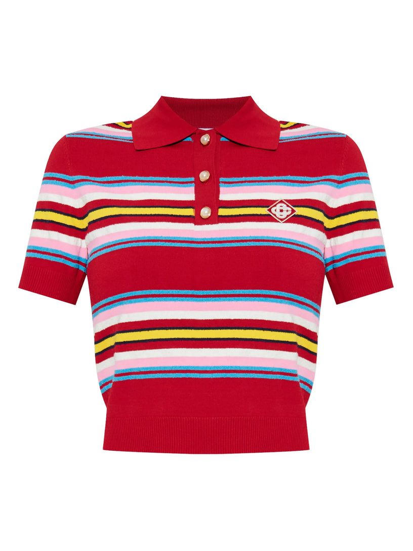 Striped polo shirt
