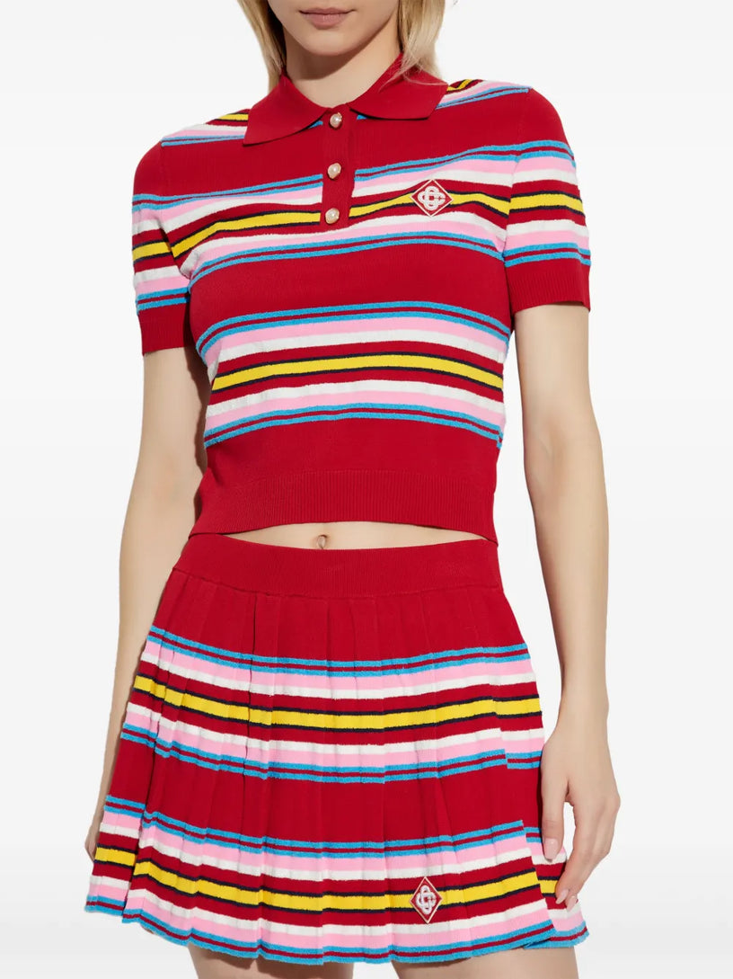 Striped polo shirt