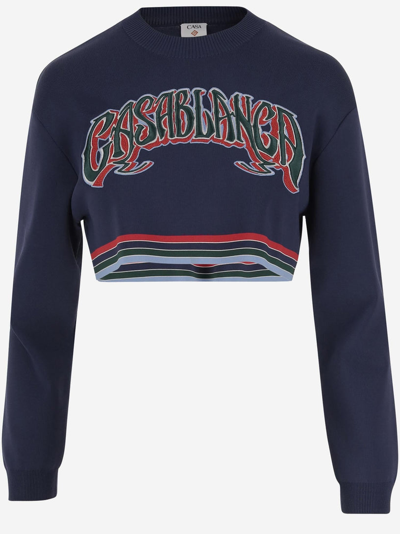 Baseball cropped jumper
