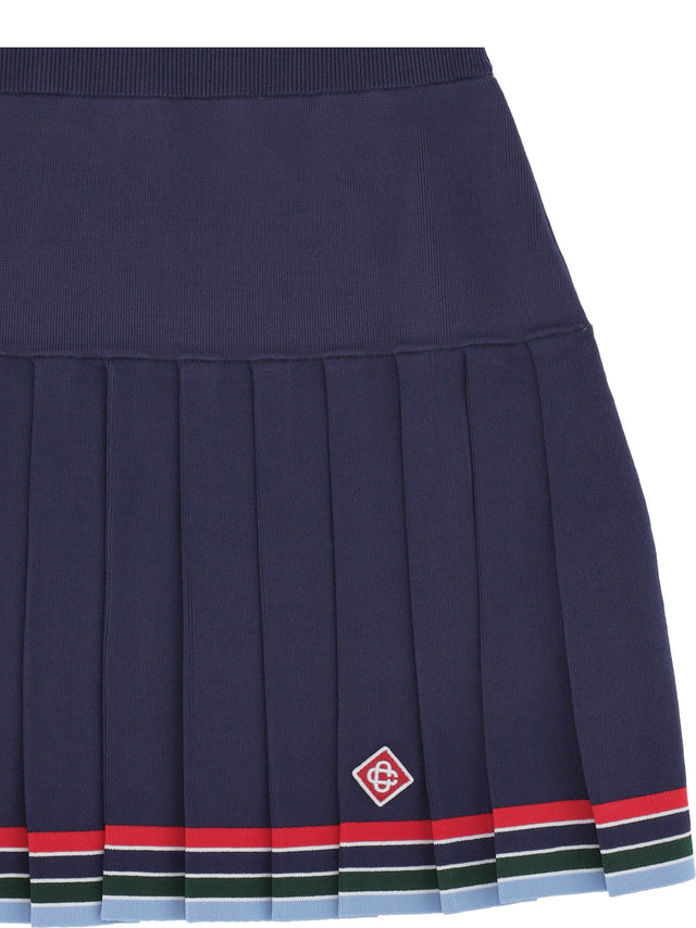 Baseball pleated skirt