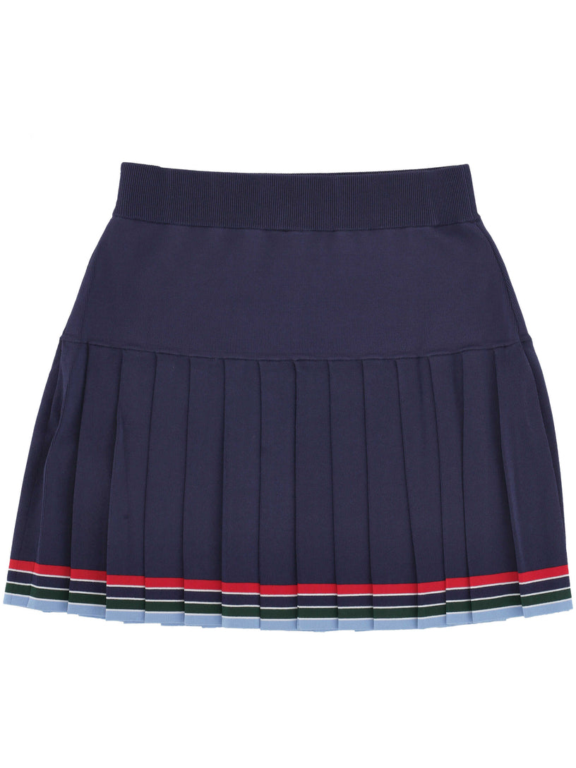 Baseball pleated skirt