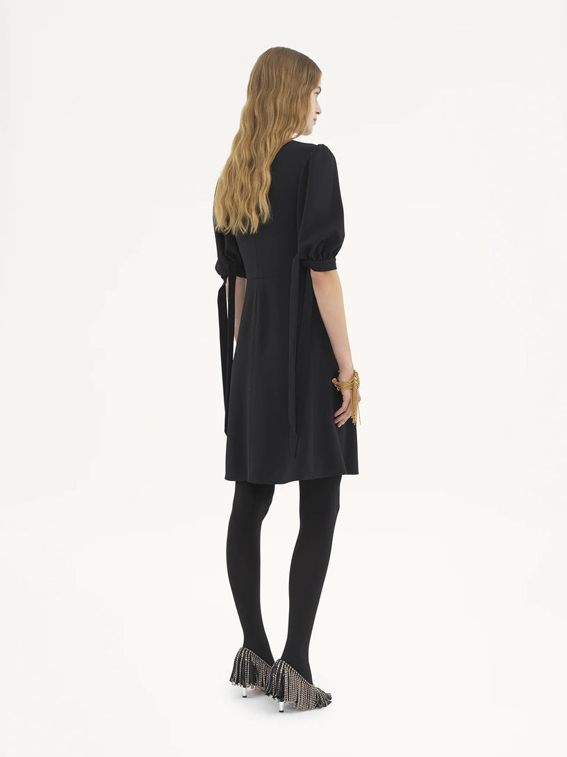 A-line dress in crêpe