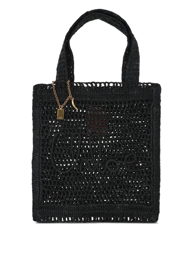 Summer Banana tote bag in rafia