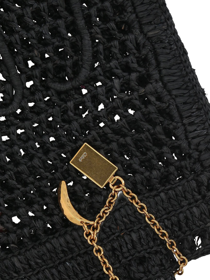 Summer Banana tote bag in rafia