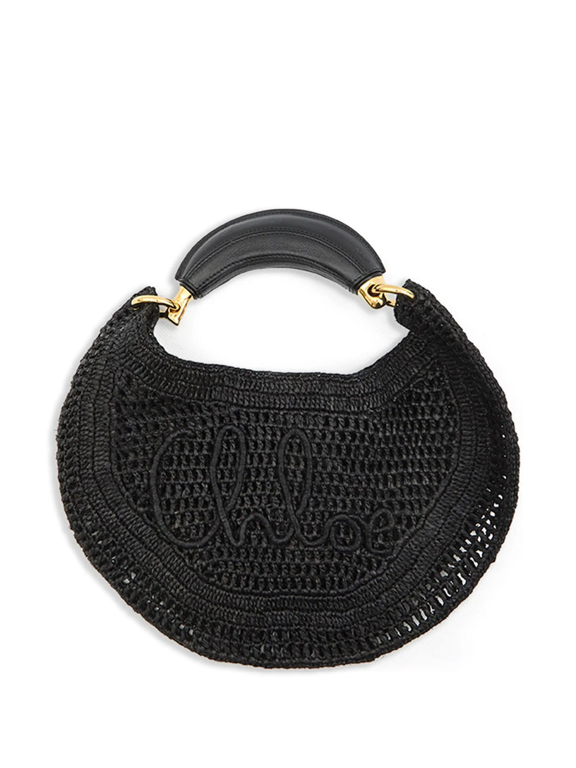 Summer banana raffia hobo bag