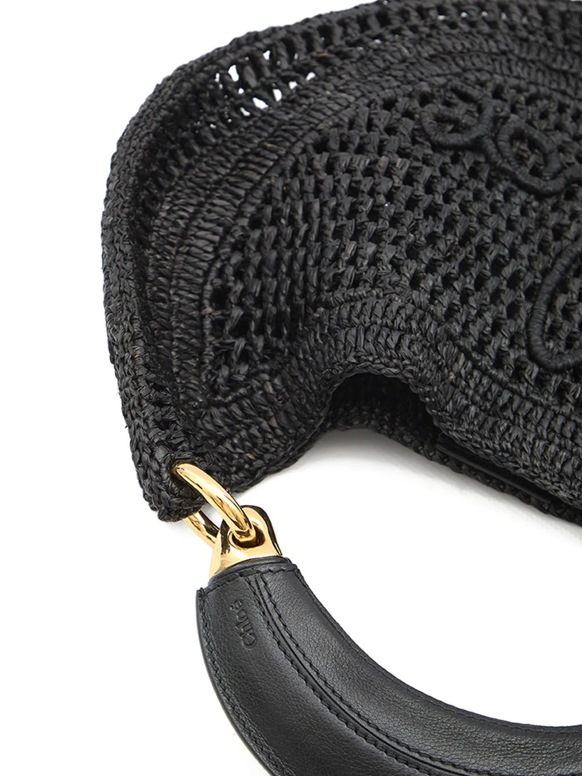 Summer banana raffia hobo bag