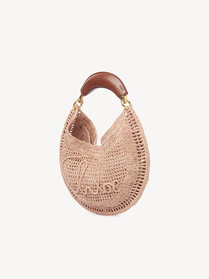 Summer banana raffia hobo bag