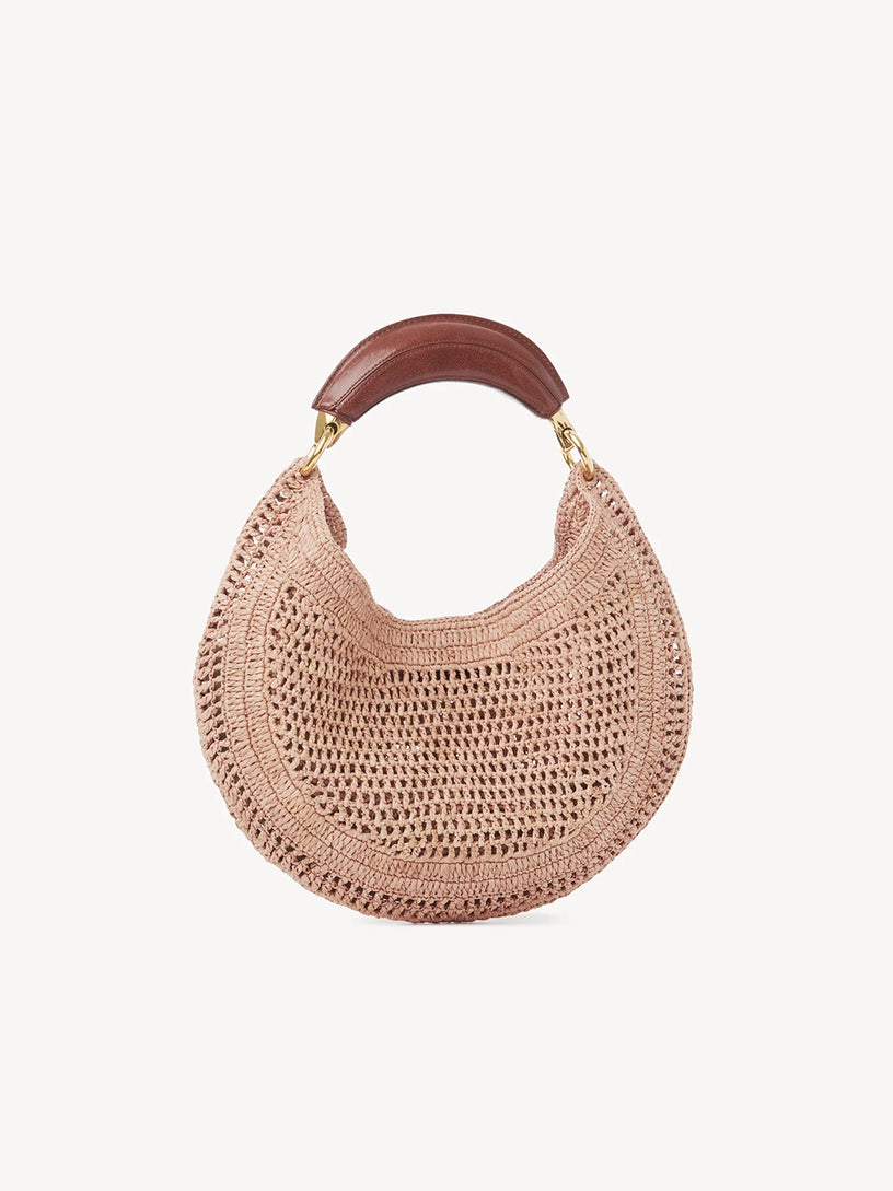 Summer banana raffia hobo bag