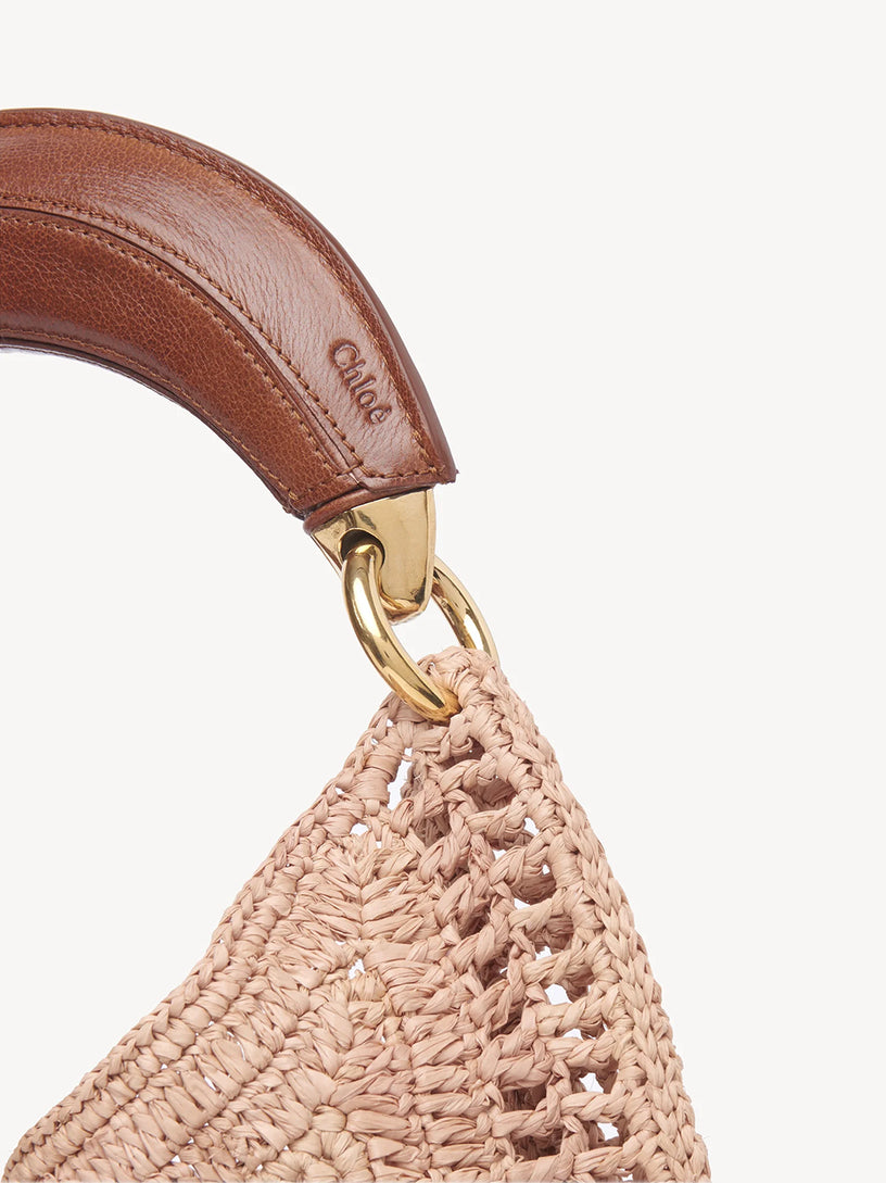 Summer banana raffia hobo bag