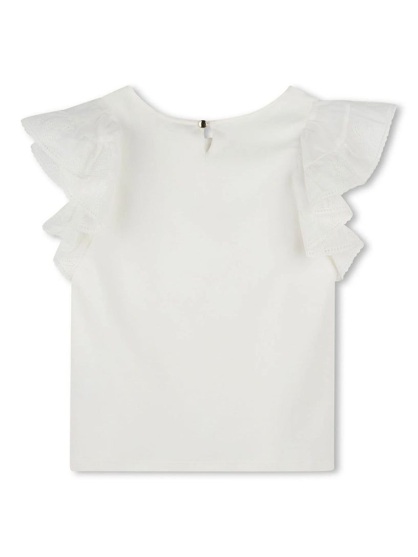 Top with ruffles