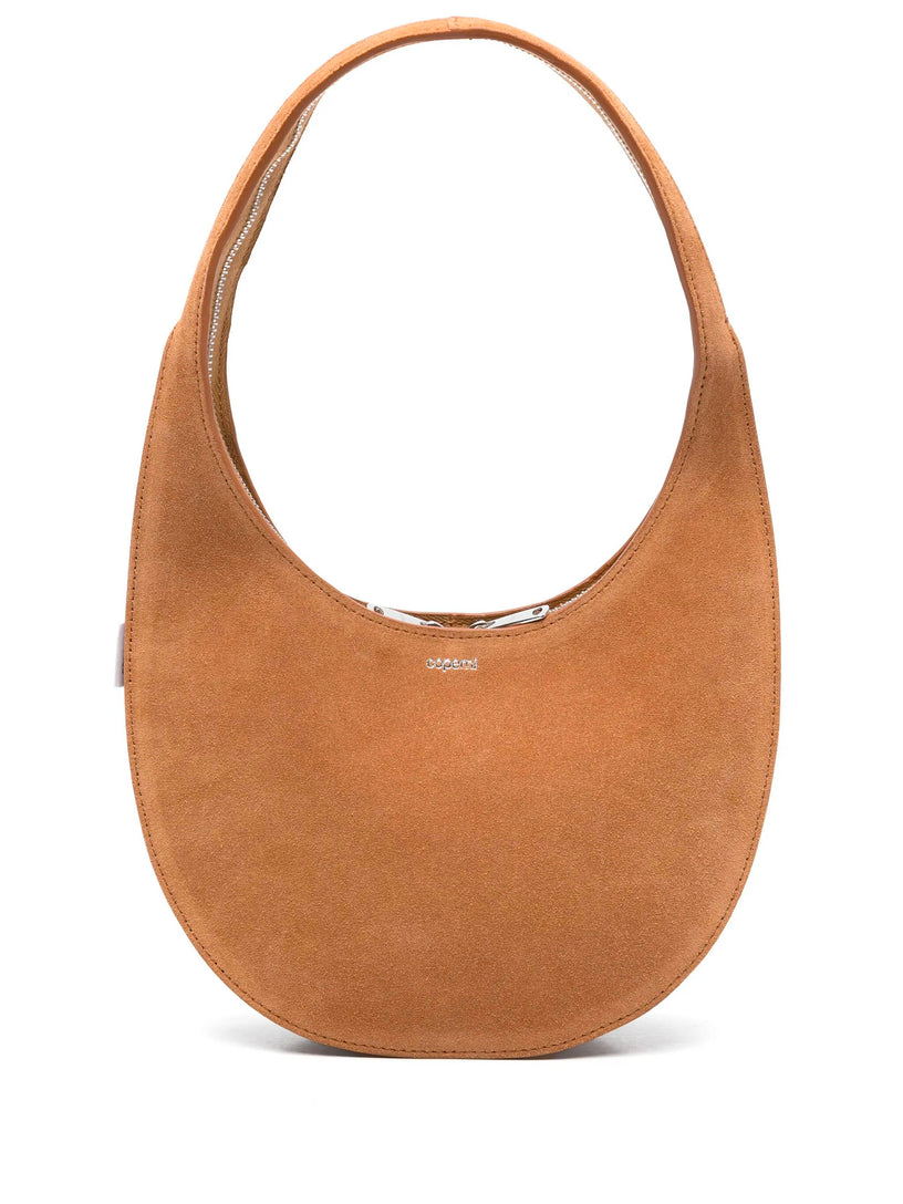 Suede double mini swipe bag