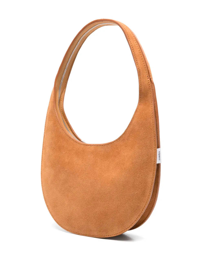 Suede double mini swipe bag