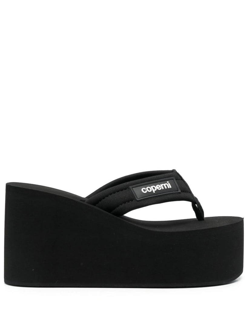 Branded wedge sandal