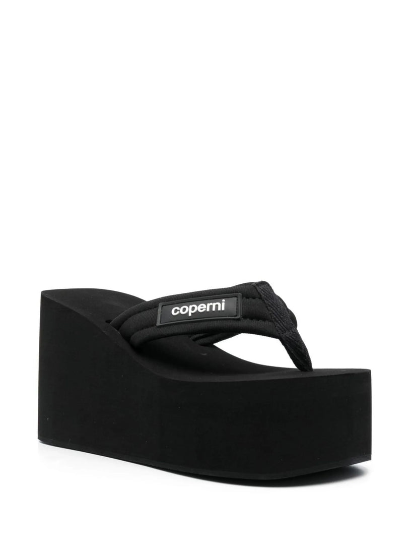 Branded wedge sandal