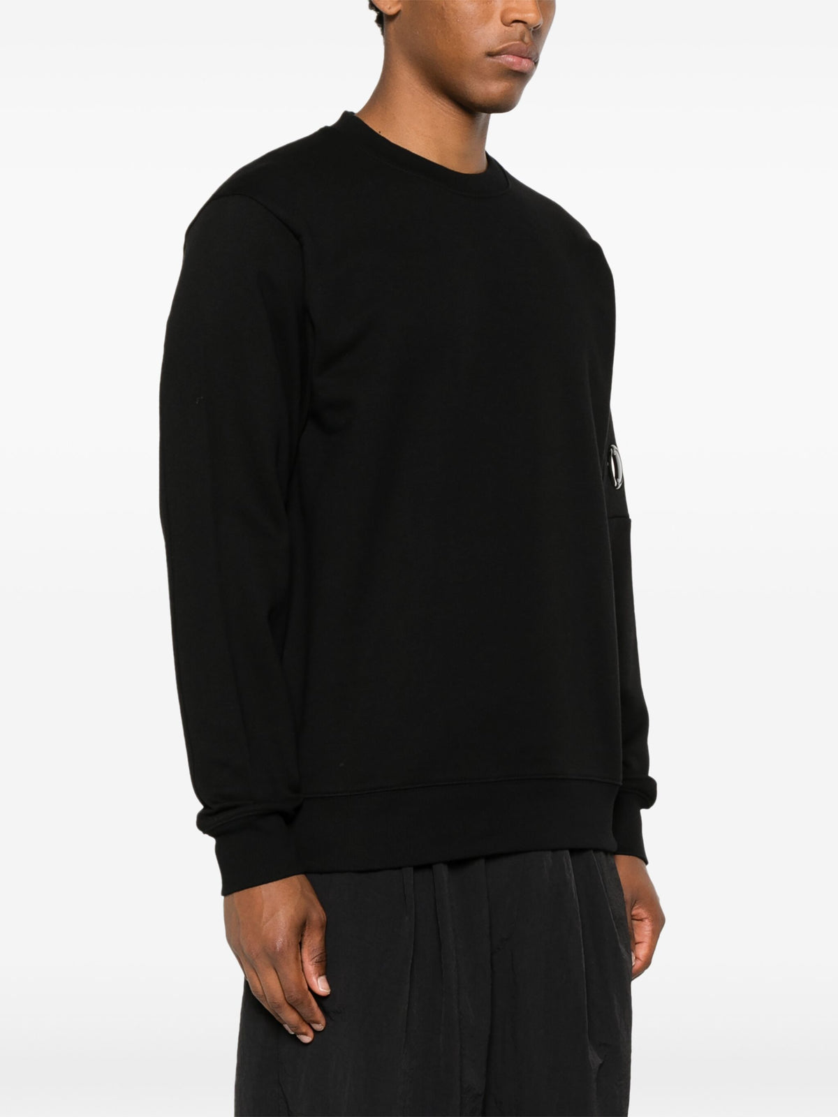 Diagonal Raised Fleece Lens Sweatshirt