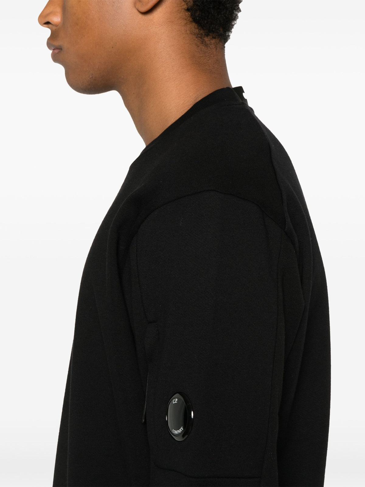 Diagonal Raised Fleece Lens Sweatshirt