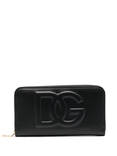 Calfskin zip-around DG Logo wallet