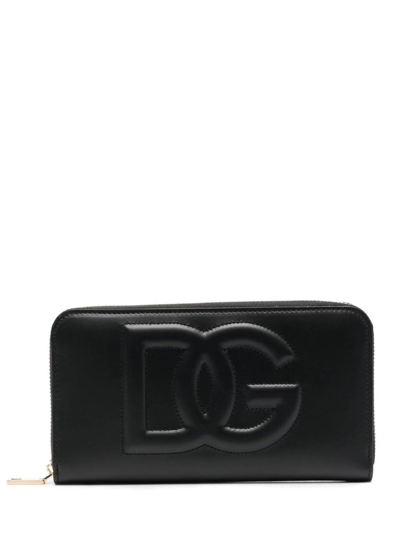Calfskin zip-around DG Logo wallet