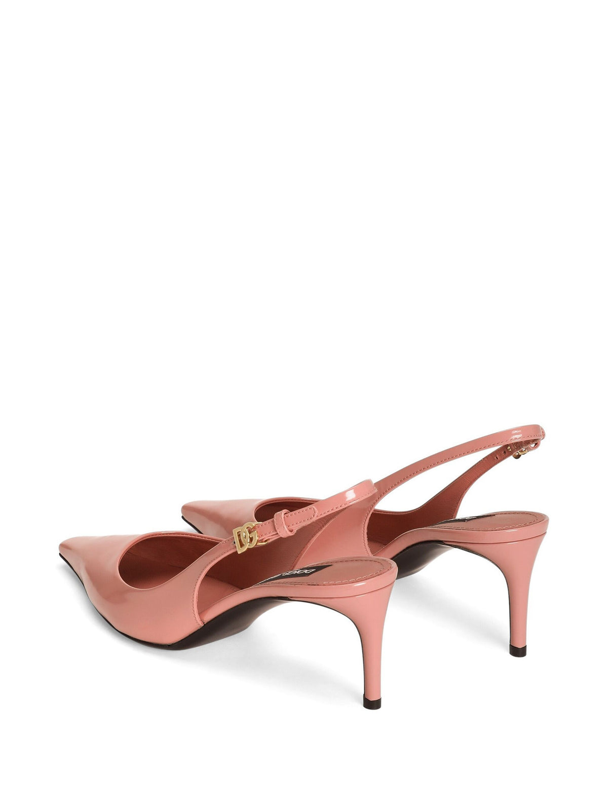 Polished calfskin slingbacks