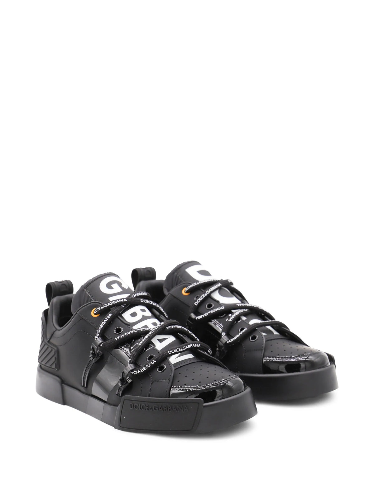 Portofino sneaker in calfskin and patent leather