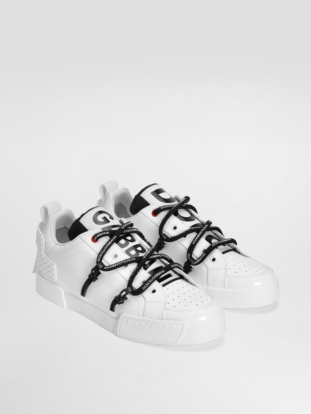 Portofino sneaker in calfskin and patent leather
