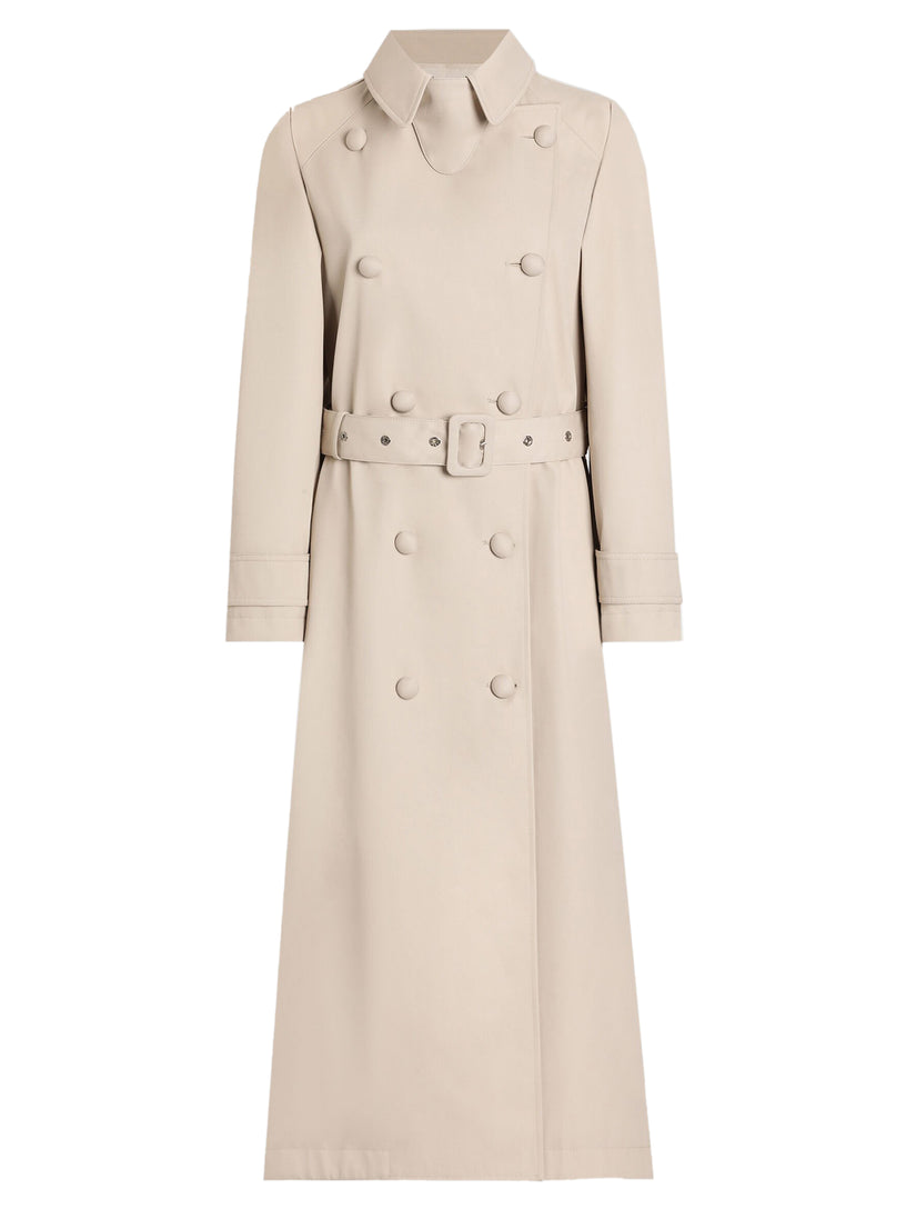 Cotton drill trench coat