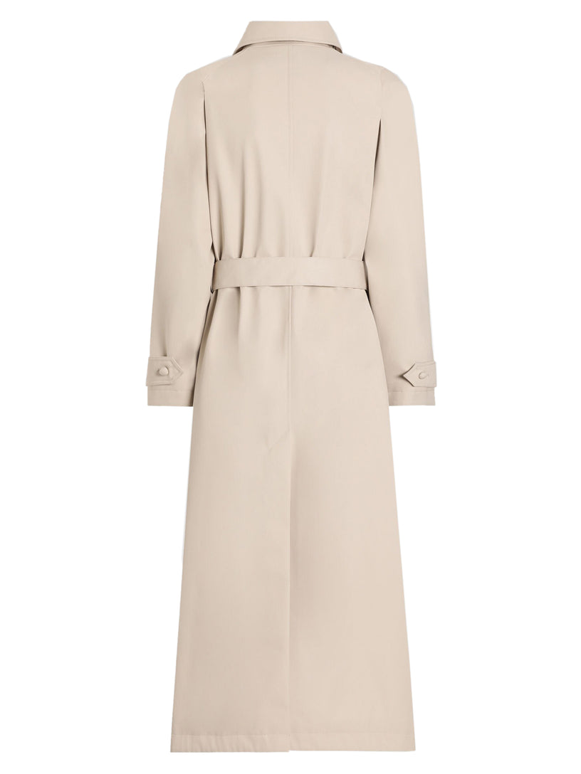 Cotton drill trench coat