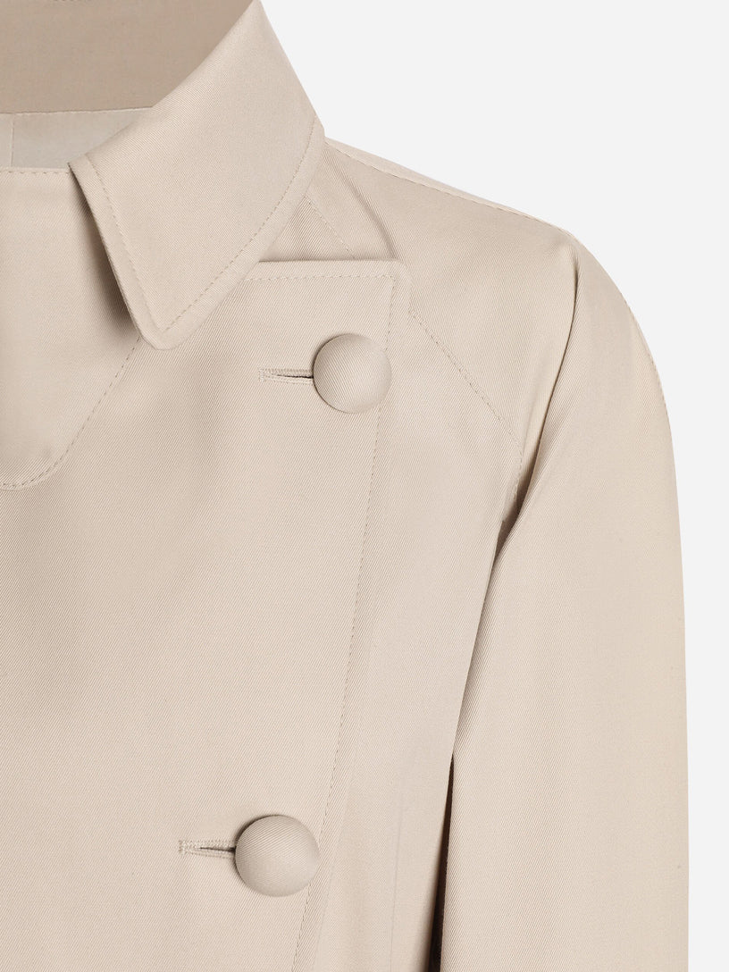 Cotton drill trench coat